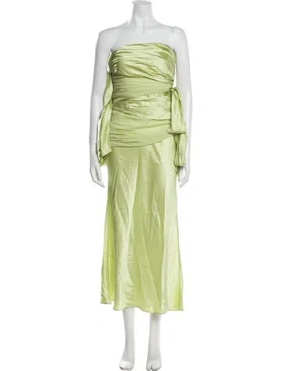 Pre-owned Christopher Esber Silk Midi Length Dress W/ Tags In Green