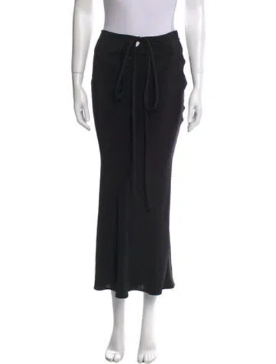 Pre-owned Christopher Esber Silk Midi Length Skirt In Black