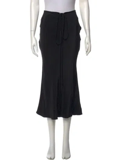 Pre-owned Christopher Esber Silk Midi Length Skirt In Black