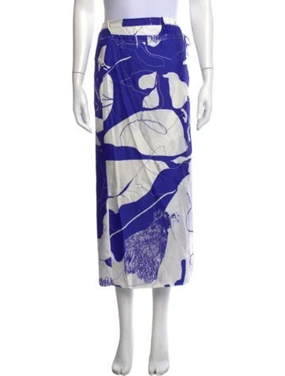 Pre-owned Christopher Esber Silk Midi Length Skirt In Blue