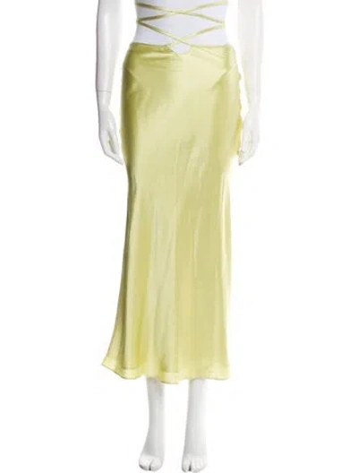 Pre-owned Christopher Esber Silk Midi Length Skirt In Green