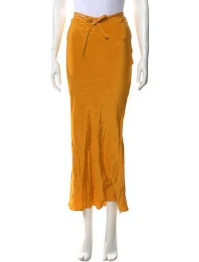 Pre-owned Christopher Esber Silk Midi Length Skirt In Orange