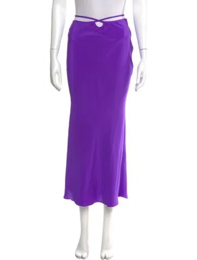 Pre-owned Christopher Esber Silk Midi Length Skirt In Purple