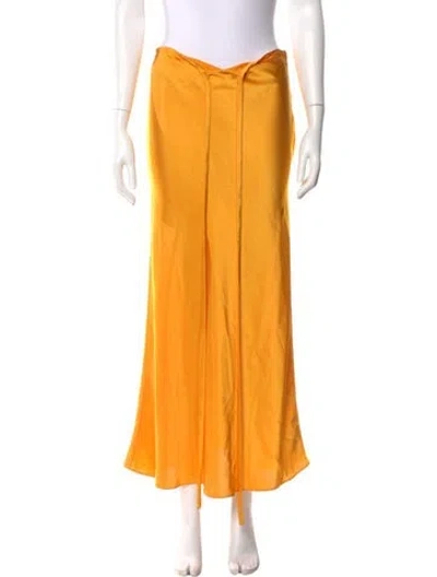 Pre-owned Christopher Esber Silk Midi Length Skirt In Yellow