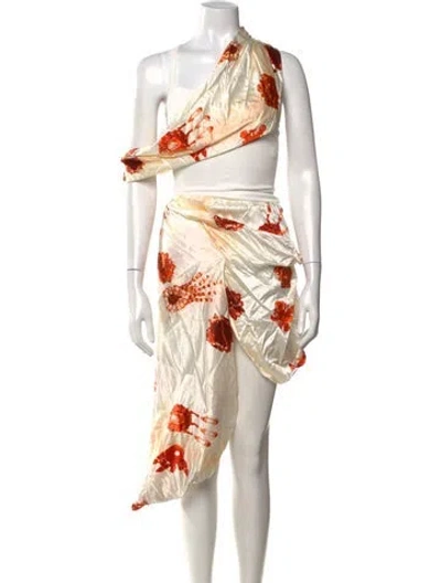 Pre-owned Christopher Esber Silk Mini Dress W/ Tags In Multicolor
