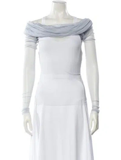 Pre-owned Christopher Esber Silk Off-the-shoulder Top W/ Tags In White