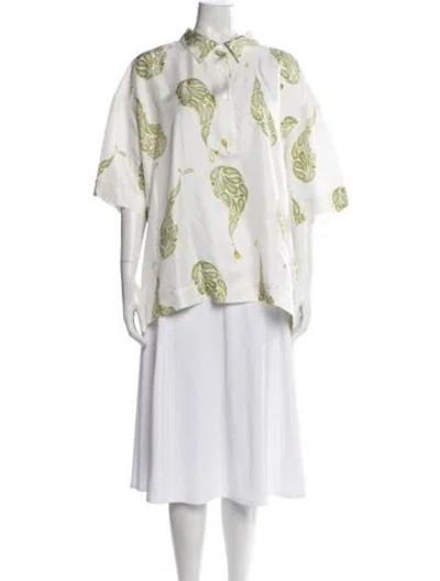 Pre-owned Christopher Esber Silk Paisley Print Top In Neutrals