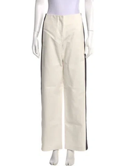 Pre-owned Christopher Esber Silk Wide Leg Pants In Neutral