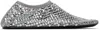 Christopher Esber Silver Minette Bezeled Flats In Silver