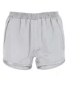Christopher Esber Viscose Waist Shorts With Side Slits And Seam Pockets In Silver