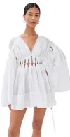 Christopher Esber Sirocco Cotton Muslin Dress White In White