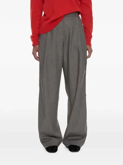 Christopher Esber Sirocco Cut-out Twill Trousers In Gray
