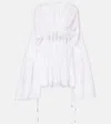 Christopher Esber Sirocco Sheer Cotton-blend Minidress In White
