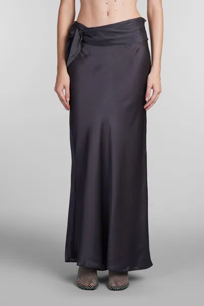 CHRISTOPHER ESBER SKIRT IN GREY SILK