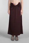 Christopher Esber Spiral Crystal Knit Sk In Red