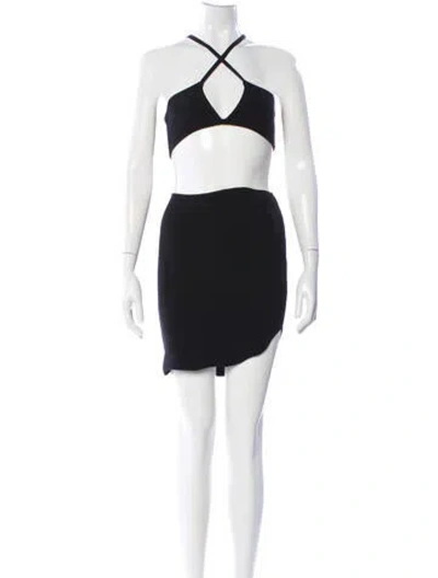 Pre-owned Christopher Esber Skirt Set In Black