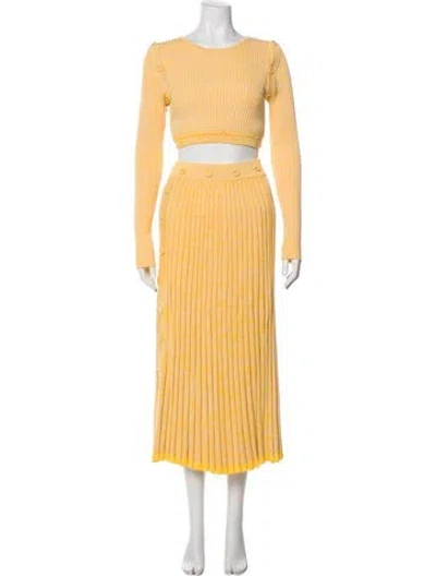 Pre-owned Christopher Esber Skirt Set In Yellow