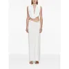 Christopher Esber Side Ruched Skirt In White