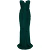 Christopher Esber Bezel Quartz Disconnect Dress In Evergreen In Green