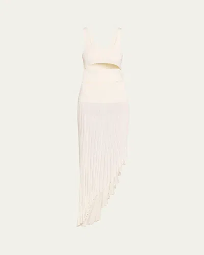 Christopher Esber Slash Asymmetric Midi Tank Dress In White