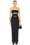 Christopher Esber Slash Strapless Dress In Black