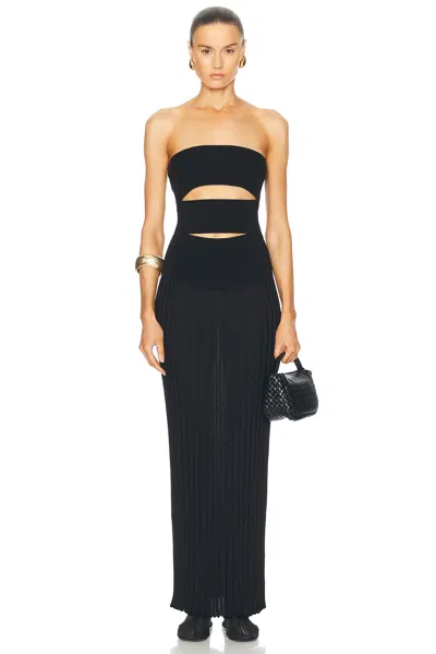 Christopher Esber Slash Strapless Dress In Black