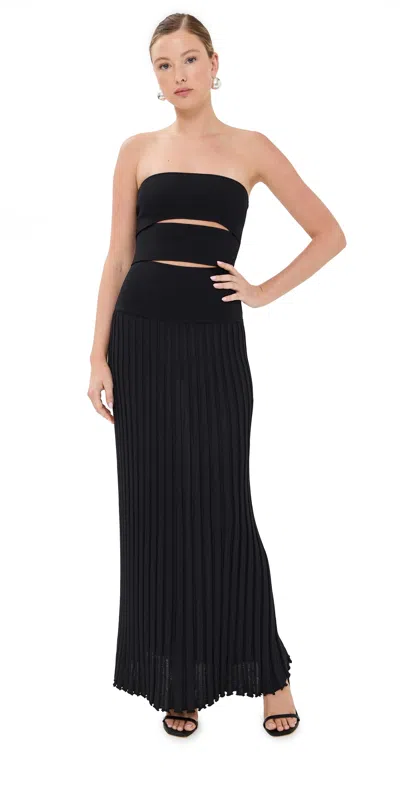 Christopher Esber Slash Strapless Dress Black