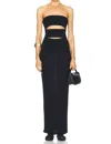 Christopher Esber Slash Strapless Dress In Black