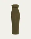 Christopher Esber Slashed Compact Knit Dress In Green
