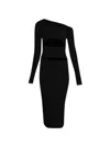 Christopher Esber Slashed Knit Shrug Dress In Black