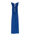 Christopher Esber Paisley Disconnect Gathered Maxi Dress In Blue