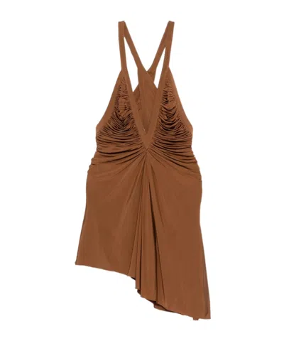 Christopher Esber Sleeveless Dress In Brown