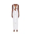 Christopher Esber White Salacia Jersey Drape Maxi Dress In White