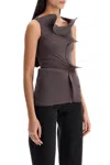 Christopher Esber Torsion Coil Ruched Top In Black