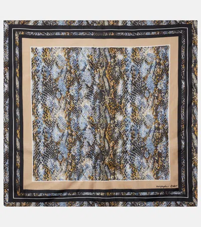 Christopher Esber Snake-print Silk Scarf In Multi