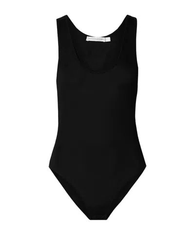 Christopher Esber Sonora Ribbed Knit Bodysuit In Black