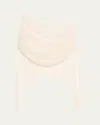 Christopher Esber Sonora Veiled Off-shoulder Tulle Top In White