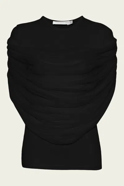 Christopher Esber Sonora Veiled Tee In Black