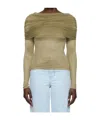 Christopher Esber 'off-shoulder Sonora Top In In Gray
