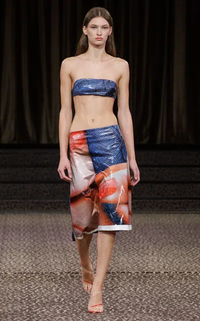 Christopher Esber Species Bandeau Top In Blue