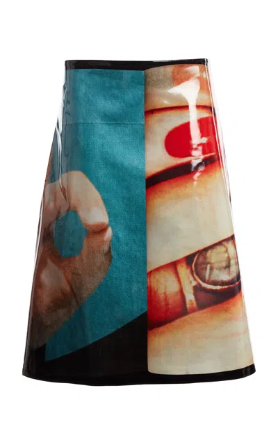 Christopher Esber Species Midi Skirt In Blue