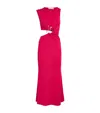 Christopher Esber Spiral Crystal Cut-out Maxi Dress In Red