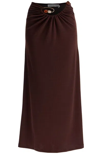 Christopher Esber Skirt In Bordeaux Polyester In Brown