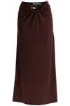 Christopher Esber Spiral Crystal Knit Sk In Brown