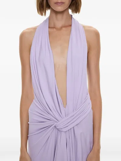 Christopher Esber Spire Cascade Midi Dress In Purple