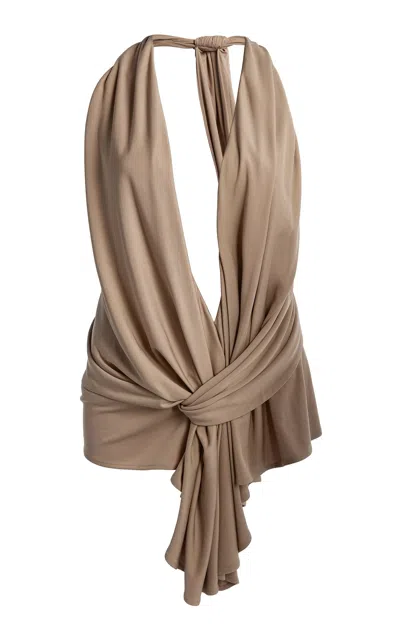Christopher Esber Spire Cascade Top In Tan