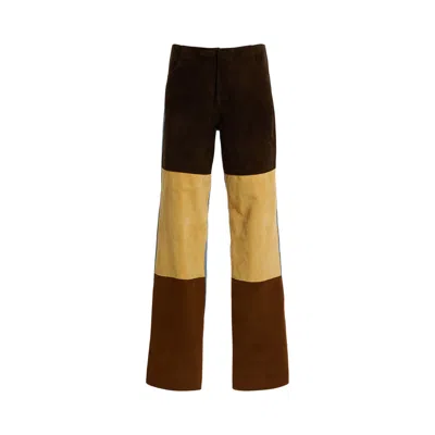 Pre-owned Christopher Esber Spliced Suede Denim Jean 'multicolor/indigo' | Blue | Women's Size 8