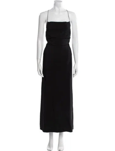Pre-owned Christopher Esber Square Neckline Long Dress In Black