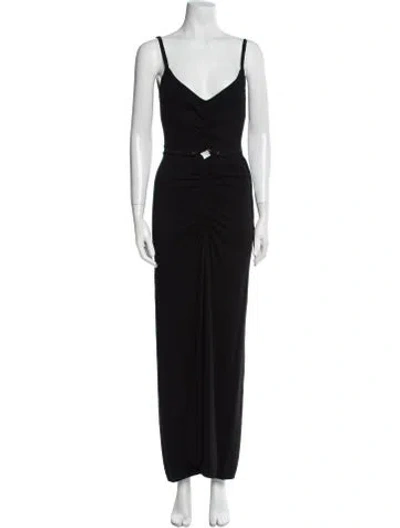 Pre-owned Christopher Esber Square Neckline Long Dress In Black