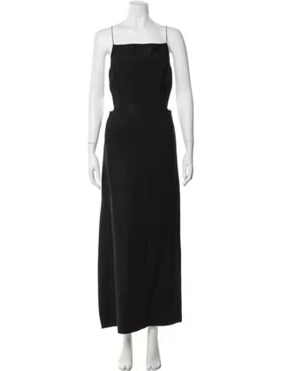 Pre-owned Christopher Esber Square Neckline Long Dress In Black